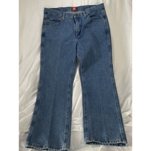 Wrangler Vtg Cowboy Cut Jeans Mens 36X32 Blue Dark Denim Slim Fit Rodeo MWZ 36 - Picture 3 of 6